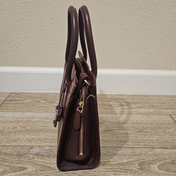 Radley London Croc Embossed Liverpool Multiway Grab Bag Oxblood Red - Picture 3 of 16